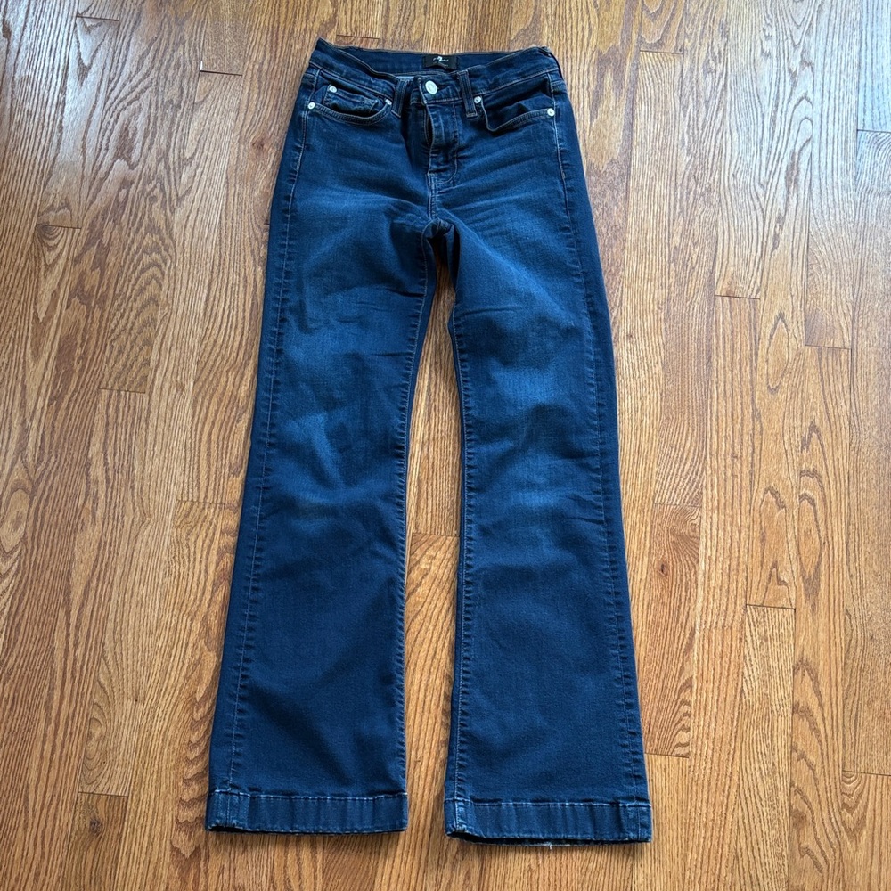 7 For All Mankind Dojo Dark Blue Flare Jeans